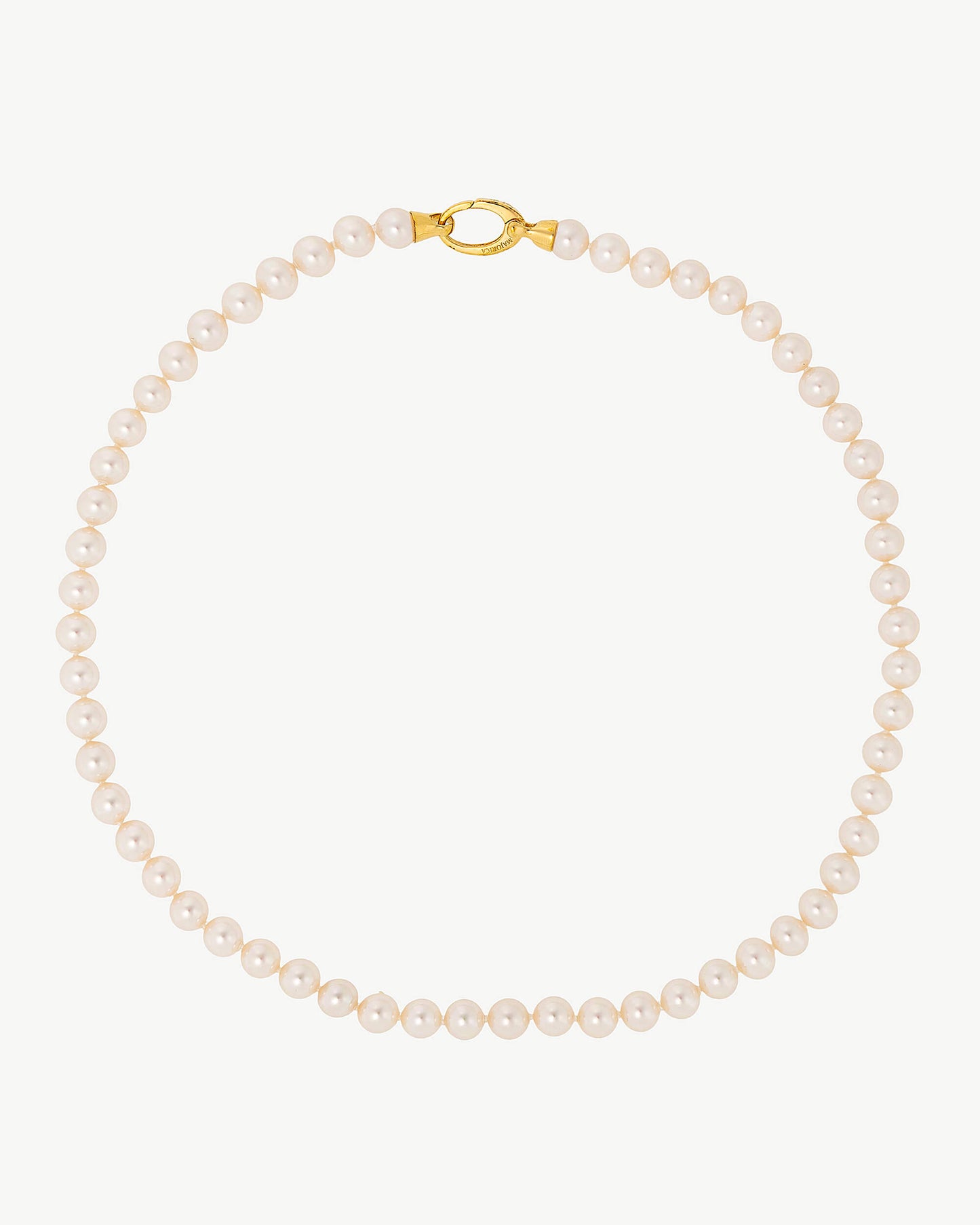 Lyra 7mm Gold Pearl Necklace