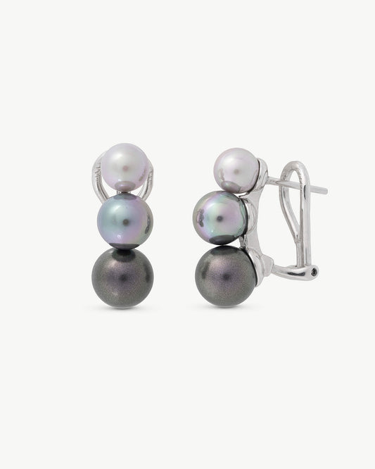 Jour Multicolor 3 Pearl Earrings