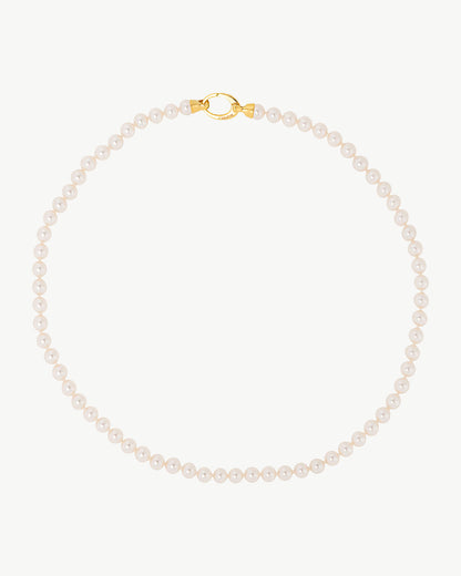 Lyra 6mm Gold Pearl Necklace