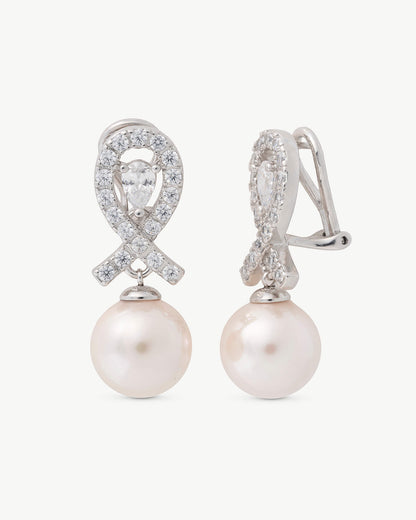 Exquisite Zirconia Bow Earrings