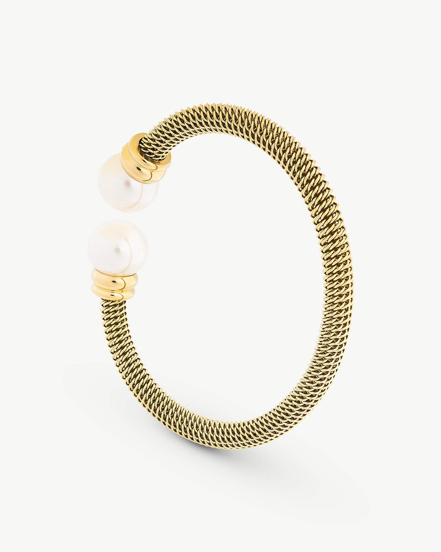 Tender Gold Two Pearl Bracelet