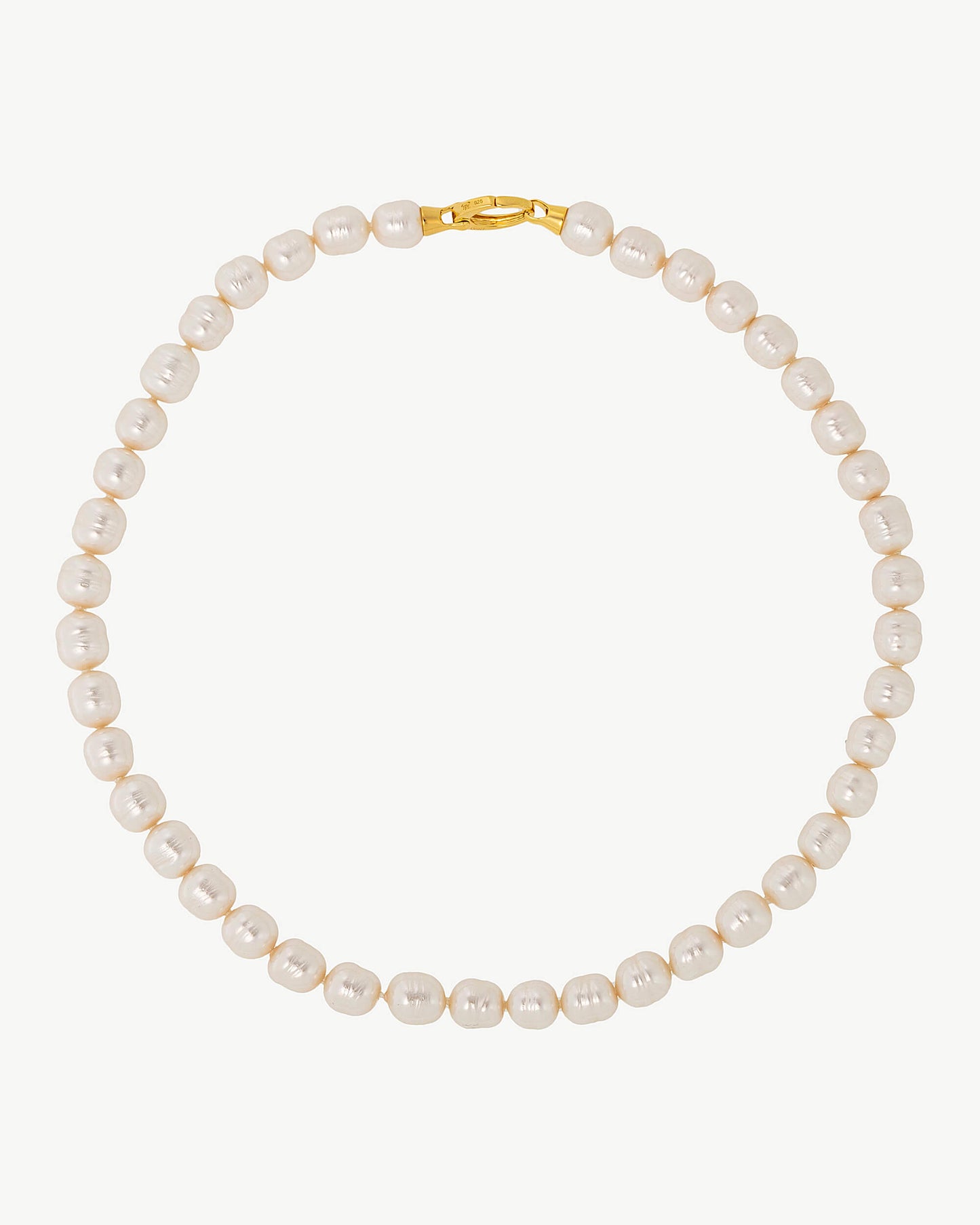 Pearl Necklace 8mm Gold Agora