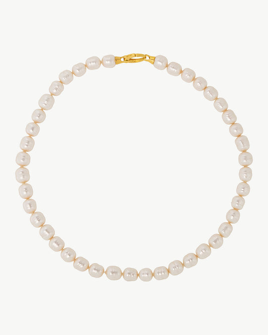 Pearl Necklace 8mm Gold Agora