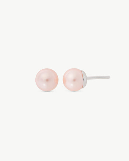 6mm Pink Lyra Pearl Earrings