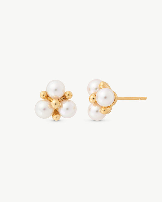 Vega Gold Pearl Earrings