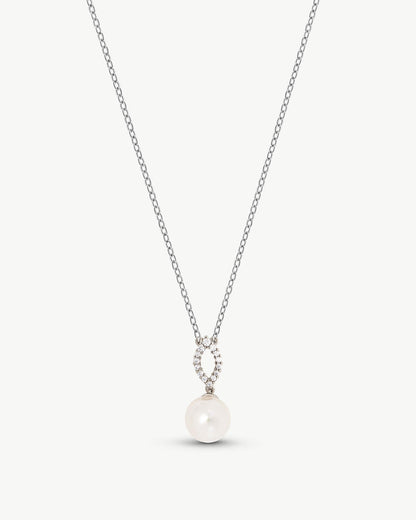 Lilit Pearl and Zirconia Necklace