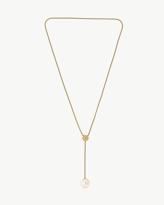 Aura Gold Pearl Necklace