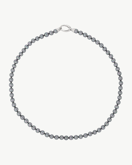 Collar Perlas 6mm Gris Lyra