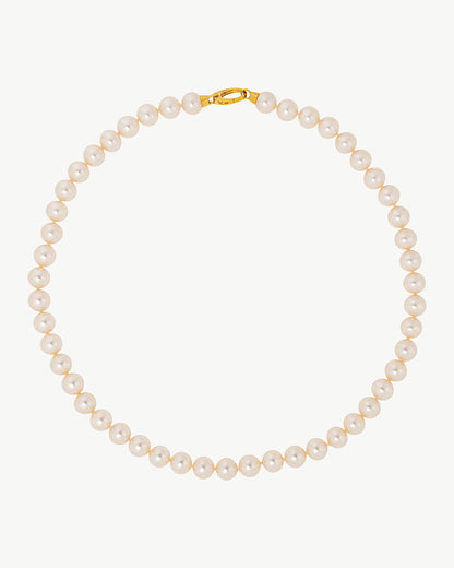 Collar Perlas 10mm Dorado Lyra