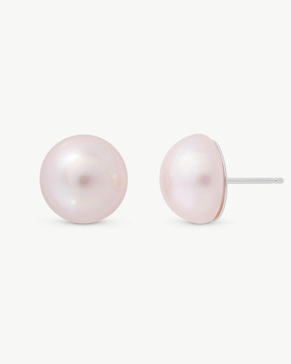 12mm Pink Mabe Earrings