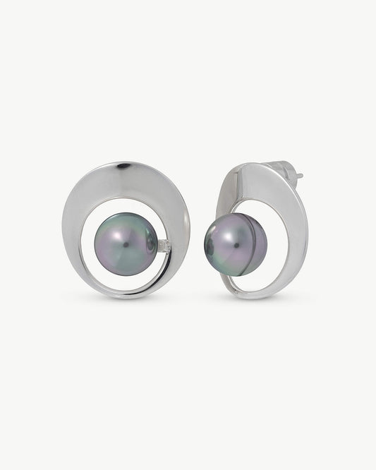 Petra Grey Pearl Earrings