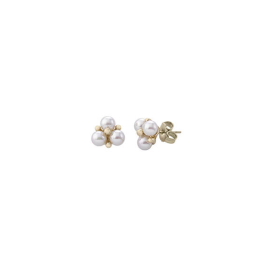 Vega earrings with round white pearl | Majorica Pearls