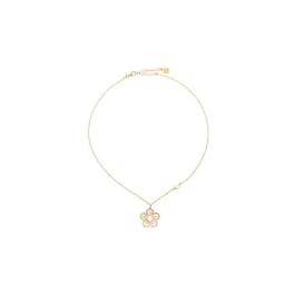 Short Roxana necklace with a mother-of-pearl flower charm | Majorica Pearls