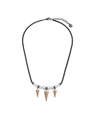 Black coating Black steel necklace Why Not? | Majorica Pearls