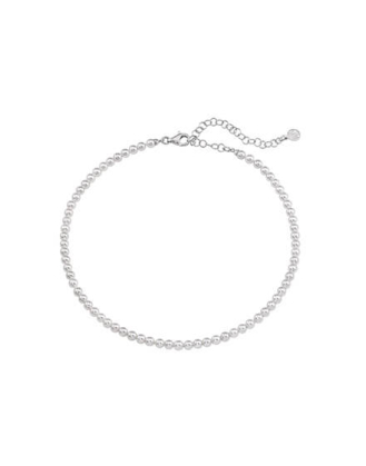 Rodhium silver Necklace Ballet 4 mm | Majorica Pearls