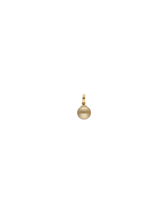 Gold plated Charm&Glow 10 mm round champagne pearl pendant with clasp fastening | Majorica Pearls