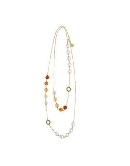 collar perlas y cadena dorada - Ambar Collection