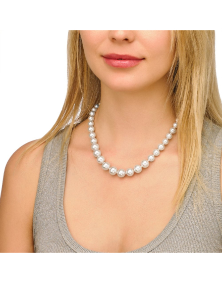 Collar Lyra de Perlas Blancas | Colección Eternal | Perlas