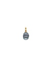 Gold plated Charm&Glow 12 mm baroque grey pearl pendant with clasp fastening | Majorica Pearls